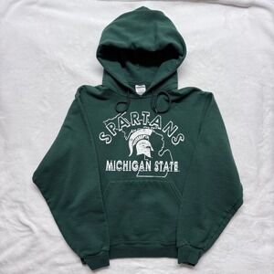 Vintage Michigan State Spartans Hoodie‎ Small Jerzees NuBlend Athletic Pullover